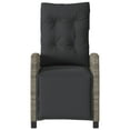 thumbnail image 3 of vidaXL Ensemble Bistro 3 Pcs avec Coussins Gris en Rotin Poly, 3 of 5