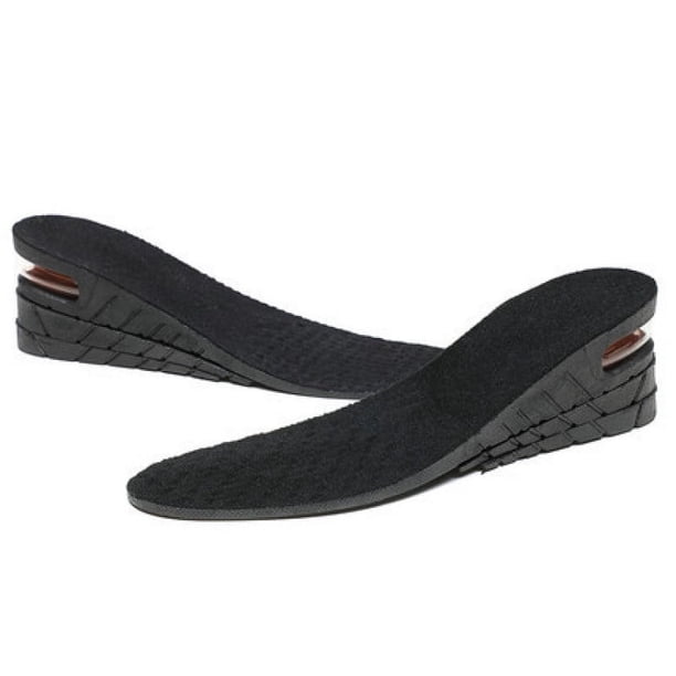 Plantilla de zapato para aumentar la altura, plantilla de aumento del talón con cojín de aire ortopédico ajustable de 3 capas de 6 cm para hombres y mujeres