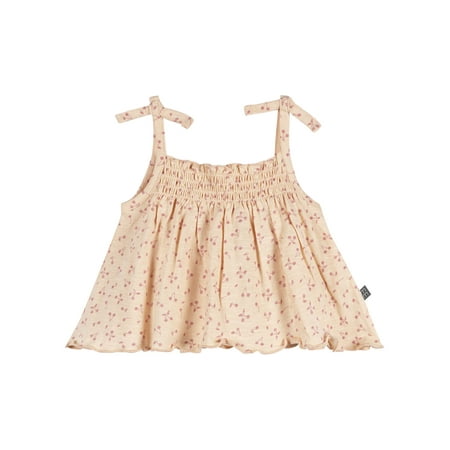 Modern Moments by Gerber Baby Girl Sleeveless Organic Box Top, Sizes 0/3 Months - 24 Months