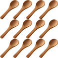 thumbnail image 4 of 250 Piezas Cucharas Pequeñas de Madera Mini Cucharas Naturales Cucharadita de Miel de Madera Condimentos de Cocina Cucharas para Cocina (Marrón ), 4 of 5