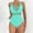 Mint Green, variant on Baqcunre Fashion-Forward Split Flower Print Swimsuit - Large Cutouts for Summer Beach, 1 Pc Swimsuit Army Green L