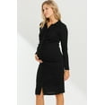 thumbnail image 2 of Ruched Button Down Bodycon Maternity Dress, 2 of 3