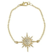 Zad Jewelry Shimmering Pave Sunburst Celestial Bracelet, Gold