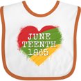 thumbnail image 3 of Inktastic Juneteenth 1865 Heart Boys or Girls Baby Bib, 3 of 4