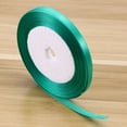 thumbnail image 4 of Cinta de seda de poliéster de 6 mm de ancho y 25 yardas para paquete de regalo Envoltura de regalos Artesanía Costura Diseño floral Decoración de boda (Seagreen), 4 of 5