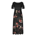 thumbnail image 3 of SMihono Robe Maxi Bohème d'Été pour Femmes Grande Taille Décontractée Col en V Sans Manches Bandage Rayé Imprimé Ample Robe Longue de Plage, 3 of 4