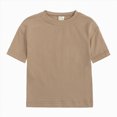 thumbnail image 4 of peqiut Toddler Boy Summer Play Clothes Short Sleeve Tee Elastic Shorts Outfit 12M-5T, 4 of 9