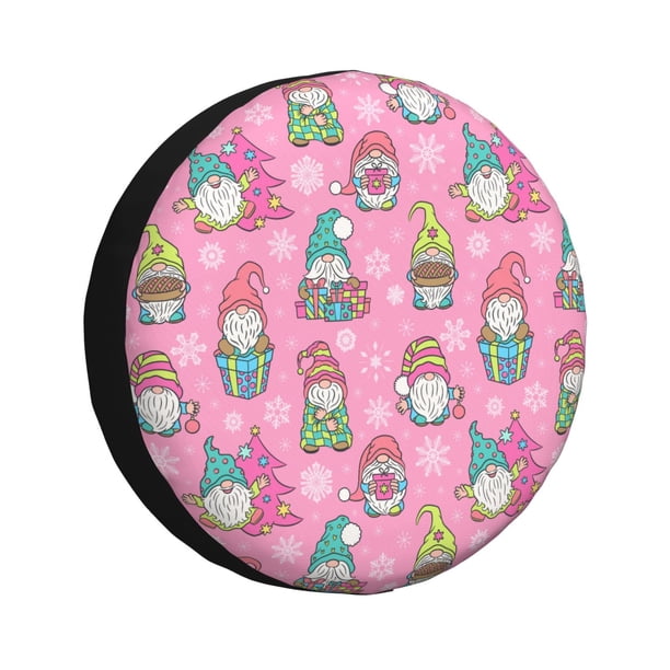 Balery pink Holiday Joy Cubiertas para Neumáticos - Protector Resistente para Neumáticos de Camioneta, SUV, Remolque, Camper y RV-15 inch
