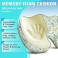 thumbnail image 5 of Premium Floral Pattern Memory Foam Seat Cushion Ergonomic Chair Pad for Office Chair, Car, Airplane & Bleachers Sciatica, Tailbone Hip & Back Pain Relief - Chair Cushion for Long Office Workers., 5 of 5