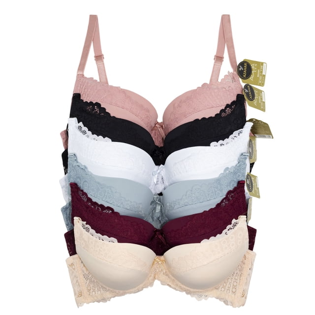 Paquete de Brasier Adda Lingerie Azahar, Con Varilla, Copa con detalle