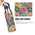 thumbnail image 4 of Yayeee 20oz Insulated Water Bottle Double Wall Stainless Steel with Flip Straw Lid, Dark Floral, 4 of 7