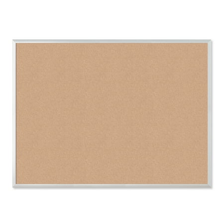 U Brands Cork Bulletin Board, 48 X 36 Inches, Silver Aluminum Frame (022U00-01)