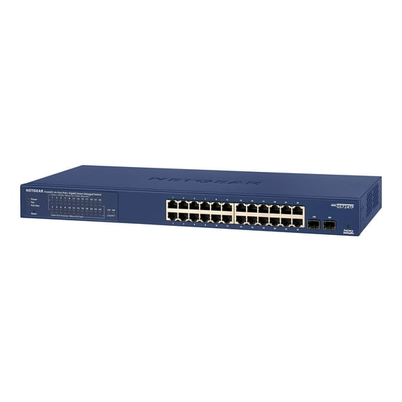 NETGEAR Smart GS724TPP - Switch - L3 Lite - smart - 24 x 10/100/1000 (PoE+) + 2 x 1000Base-X SFP (uplink) - rack-mountable - PoE+ (380 W)
