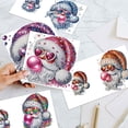 thumbnail image 7 of 6pcs Diamond Painting Kit Greeting Cards, Fashionable Santa Claus 5D Handmade Art Birthday Holiday Gift Cards with Envelopes, 7 of 7