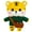 F, variant on F Stuffed Tiger Plush 30Cm Soft Doll For Kids Cute Sleeping Animal Toy With Green Sweater