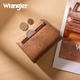 thumbnail image 5 of Wrangler Women's Wallet Minimalist Small Pocket Wallet Trifold Money Organizers Cute Ladies Wallet with Zipper Coin Pocket;Zipper, Brown, 5 of 7
