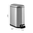 thumbnail image 5 of happimess Roland 10.6-Gallon Step-Open Trash Can, Platinum Silver, HPM1010A, 5 of 10