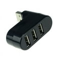 GARENAS 3 Ports Hub USB 2.0 Mini Rotate Splitter Adapter for PC