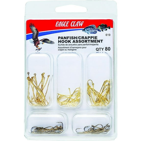 Eagle Claw 616H Crappie/Bream Hook Assortment, Assorted Size hook