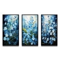 thumbnail image 2 of Designart "pasture Of Forgetmenots Flowers III" Floral & Botanical Framed Wall Art Set Of 3 - Blue Meadow Frame Gallery Wall Set For Home Decor, 2 of 6