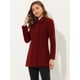 thumbnail image 2 of Abrigo Largo De Invierno Con Cuello Peter Pan Y Doble Botonadura Para Mujer Borgoña XL, 2 of 6