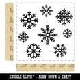 thumbnail image 2 of Scattered Snowflakes Winter Self-Inking Rubber Stamp Ink Stamper - Black Ink - Large 1-1/2 Inch, 2 of 7