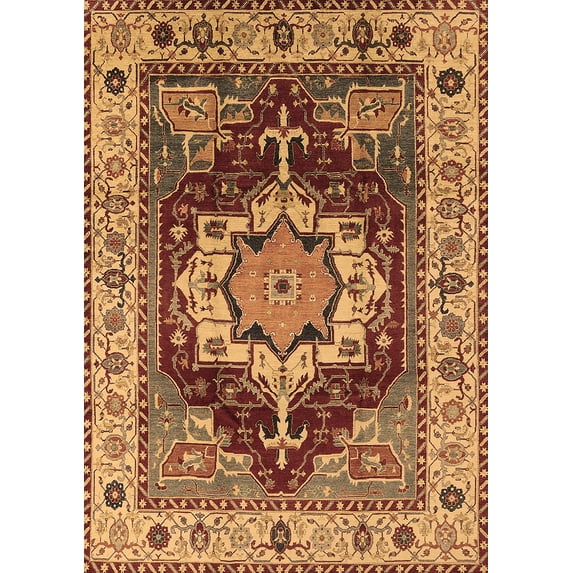 Ahgly Company Indoor Rectangle Persian Brown Traditional Area Rugs, 2' x 3'