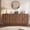 A-Walnut, variant on YOCWO 42.51" Oval Sideboard Buffet Cabinet with Tambour Sliding Door,Oval Curved Fluted Sideboard with Open Shelf, Buffet Storage Cabinet for Dining Room Living Room Entryway, Walnut