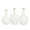 White Solid Round S/3 13", 14", 13"H, variant on DecMode 15" White Glass Vase with Gold Rim