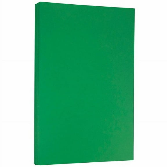 JAM Paper Solid Colors, LEGAL, 8 1/2 x 14, Holiday Green, 32lb, 200 per Pack