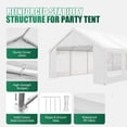 thumbnail image 3 of Dateyes 20*20FT Party Tent,Heavy Duty Outdoor Awning Tent,with Removable Sidewalls, Commercial Wedding Big Tent,Carport, BBQ,UV 50+, Waterproof, White, 3 of 9