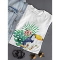 thumbnail image 3 of Toucan And Leaves T-Shirt Women -Image by Shutterstock, Female Large, 3 of 4
