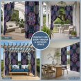 thumbnail image 5 of 1 Panel Outdoor Curtains for Patio Waterproof 54"x108" Boho Floral Weatherproof Privacy Outsides Curtains, Abstract Bohemia Flower Plant Black Grommet Thermal Drapes for Cabana Porch Pergola, 5 of 8