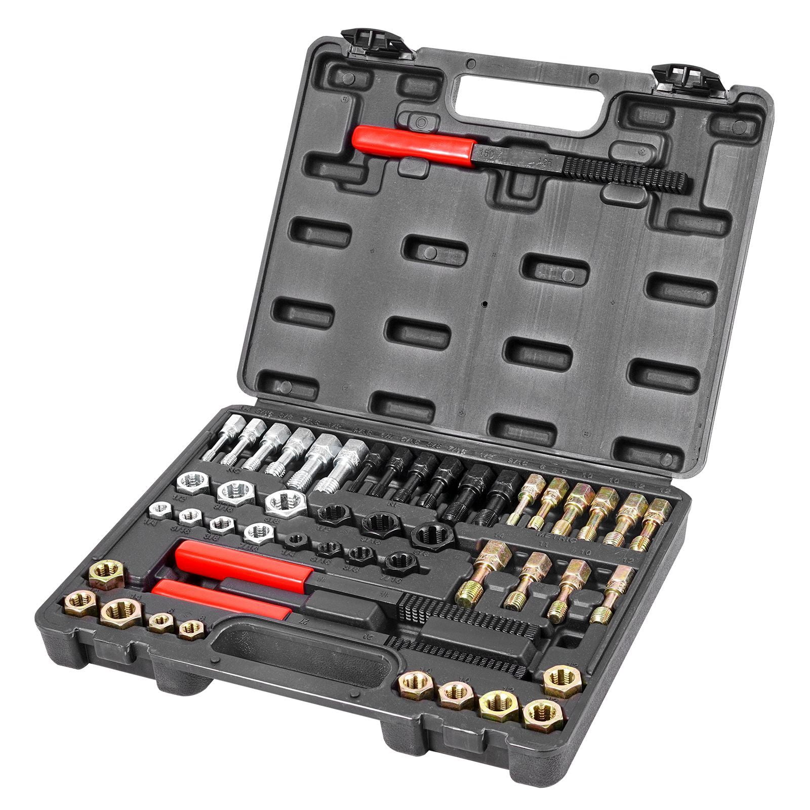 Thread Chaser Set 49-Piece Metric UNC UNF with 3 Thread Files for Automotive Repair