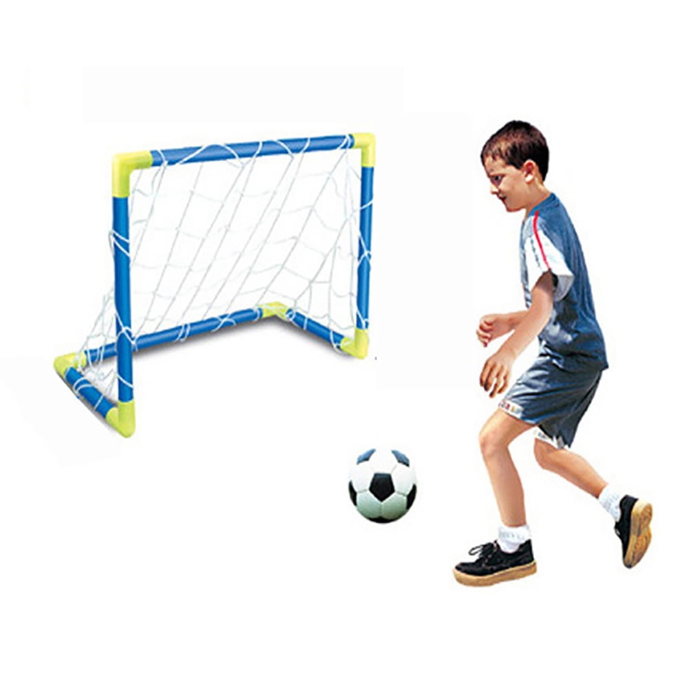 INFLATABLE FOOTBALL SET FOR INDOOR AND OUTDOOR USE GOAL POST & BALL 