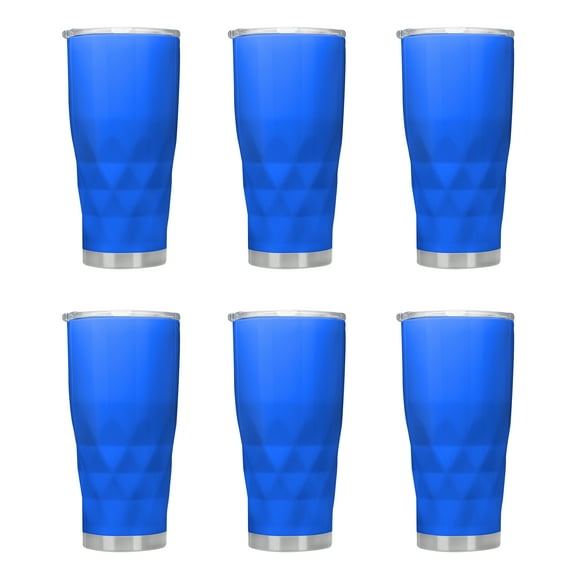 20 oz. Quantum Stainless Steel Travel Mugs - 6 pack - Blue