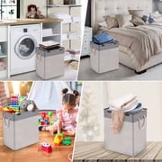 Laundry Hamper with Lid, 66L Laundry Basket Clothes Hamper, Large Collapsible Laundry Organizer for Storage and Organization
