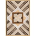 thumbnail image 2 of PixonSign Framed Wall Art Western Decor Geometric Polygon Wood Panel Pattern Abstract Wood Panels Woodblock Modern Art Farmhouse Multicolor Nordic Canvas Prints for Home Decor -, 2 of 5