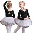 thumbnail image 2 of Nmmacb Girls Dance Leotards Long/ Fleece Thicken Long Sleeve Clothes Tutu Dress for 3-11 Years, 2 of 8
