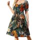 thumbnail image 3 of Vestido de manga corta con estampado de serpientes y serpientes, vestidos de lujo, vestido de estilo coreano, ropa de fiesta, vestido para mujer, 3 of 7