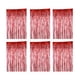thumbnail image 1 of Bewildely 6 piezas brillo fiesta telón de fondo metálico oropel cortina cumpleaños boda Baby Shower Fondo Favor suministros Kits de decoración para fiestas Rojo Bewildely HA082648-03, 1 of 6