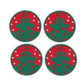 thumbnail image 1 of 4Pcs Felt Coasters Christmas Tree Shape Cup Mats Non-slip Heat Resistant Round Cup Holder Green, 1 of 8