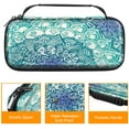 thumbnail image 3 of Fintie Carrying Case for Nintendo Switch OLED Model 2021/Nintendo Switch, Portable Traveler Protective Cover Storage Bag w/10 Game Card Slots & Inner Pocket, Emerald Illusions, 3 of 7