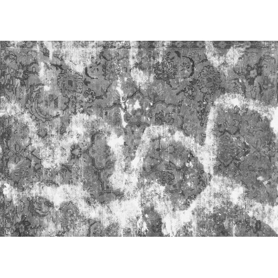 Ahgly Company Indoor Rectangle Abstract Gray Modern Area Rugs, 5' x 7'