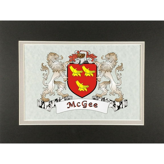 McGee Irish Coat of Arms Print - Frameable 9" x 12"