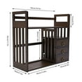 thumbnail image 2 of Indoor Desktop Table Bamboo Bookshelf Organizer Storage Display Rack & 3 Drawers, 2 of 23