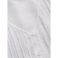 thumbnail image 3 of Gomelly Ladies Shirts Flowy Blouse Loose Tops Women Elegant Business Summer Pleated Tunic Shirt White XS, 3 of 4