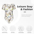thumbnail image 6 of Rateoe Labrador Retriever Dog Printed Women Rash Guard Short Sleeve,Tummy control Swimsuit Surfing Swimsuit Bathing Suit Short-sleeved Onesie UPF 50+, 6 of 6