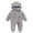 Grey, variant on Dakiuu Newborn Baby Bear Outfit Suit Girls Boys Winter Fleece Clothes Infant Plush Long Sleeve Hooded Jumpsuit Romper Snowsuit Light Blue 3M (0-3 Months)