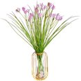 thumbnail image 3 of 6pcs Artificial Silk Onion Orchid Plastic Flower Bouquet Realistic DIY Blooms Table Centerpiece for Home Kitchen Garden Wedding Party Decor… (Blue),Pink, 3 of 6
